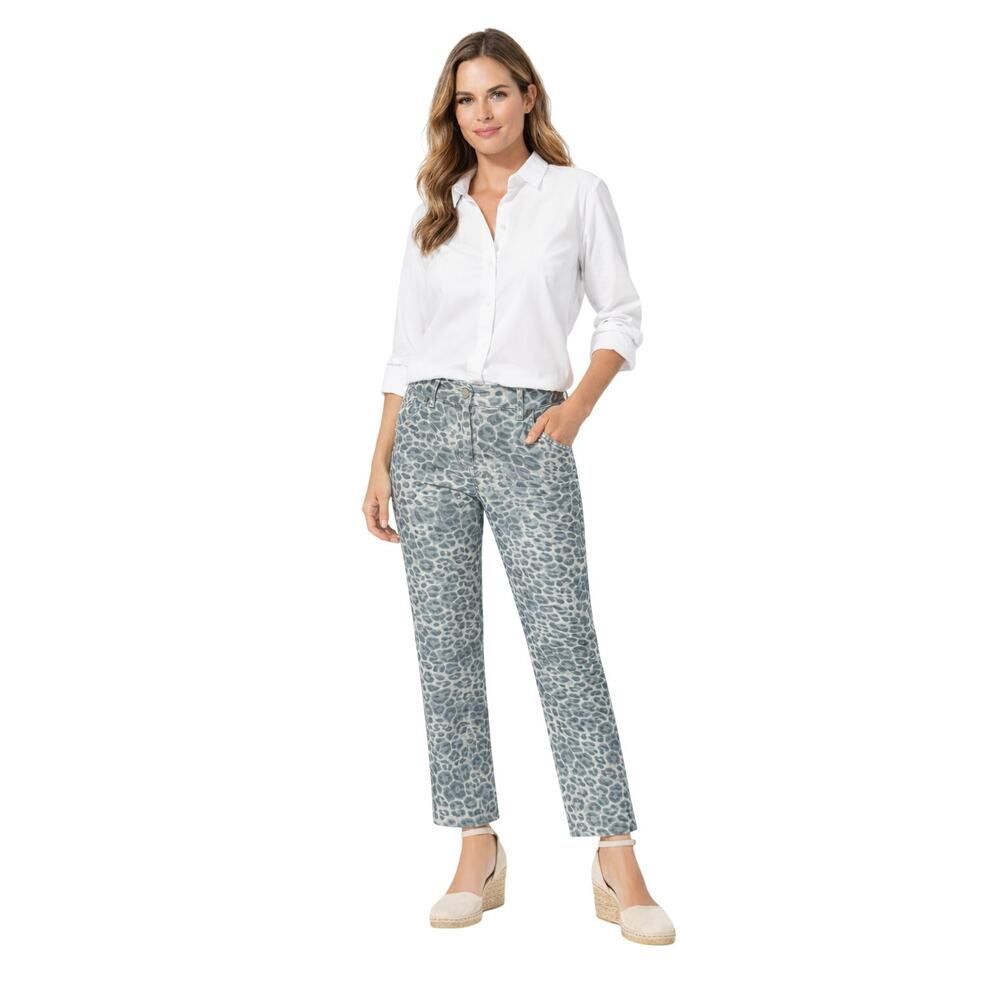 GIGI MODA Women’s All Over Print Skinny Stretch Pants/Jeans Gray Size Medium